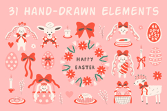 Coquette Pink Easter PNG Clipart Product Image 2
