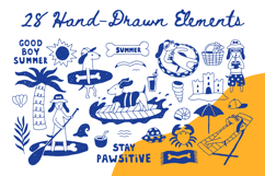 Dog Summer Beach Doodles PNG Clipart Product Image 2