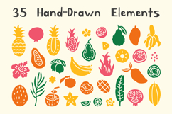 Tropical Fruits Abstract Shapes PNG Clipart Product Image 2