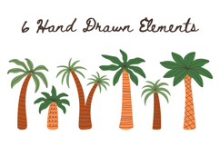 Hand Drawn Palm Tree PNG Clipart Product Image 2