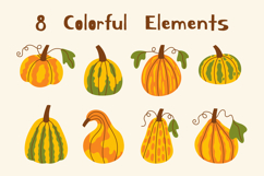 Hand Drawn Fall Pumpkins PNG Clipart Product Image 2