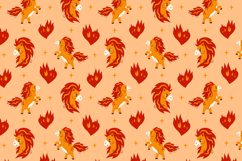 Fire Horse 2026 Chinese New Year Seamless Patterns &amp; Papers Product Image 2