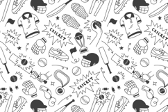 Cricket Doodle Seamless Pattern &amp; Digital Paper Product Image 2