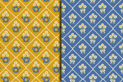 Vintage Daisy Seamless Patterns &amp; Digital Papers Product Image 2