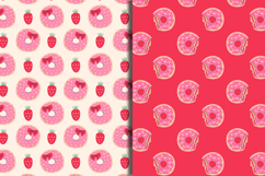 Pink Coquette Donut Seamless Patterns &amp; Digital Papers Set Product Image 2