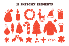 Hand Drawn Christmas Shapes PNG Clipart Product Image 2
