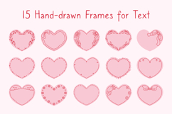 Heart Shaped Valentine Frames PNG Clipart Product Image 2