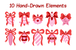 Coquette Christmas Ornaments PNG Clipart Product Image 2