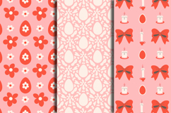 Pastel Pink Easter Seamless Patterns &amp; Digital Papers Set Product Image 2