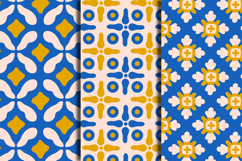 Floral Mediterranean Tile Seamless Patterns &amp; Digital Papers Product Image 2