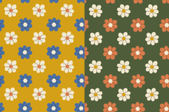 Vintage Summer Daisy Seamless Patterns &amp; Digital Papers Set Product Image 2