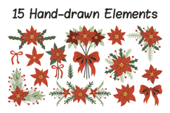 Christmas Poinsettia PNG Clipart Product Image 2