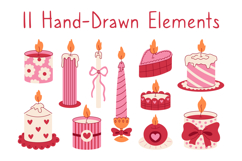 Romantic Pink Candles PNG Clipart Product Image 2