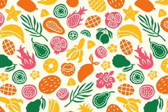 Tropical Fruits Seamless Pattern &amp; Digital Paper PNG JPG EPS Product Image 2