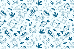 Sea Animals Seamless Pattern &amp; Digital Paper Product Image 2