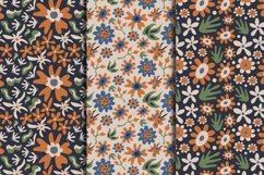 Wavy Wildflowers Seamless Patterns Product Image 2