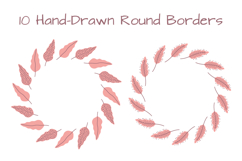 Pink Botanical Wreaths PNG Clipart Product Image 2