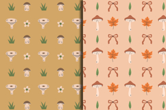 Fall Mushroom Seamless Patterns &amp; Digital Papers Product Image 2