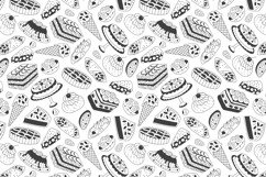 Sweet Dessert Doodle Seamless Pattern &amp; Digital Paper Product Image 2