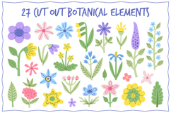 Hand Drawn Spring Flowers PNG Clipart Product Image 2