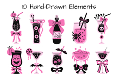 Coquette Halloween Cocktails PNG Clipart Product Image 2