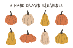 Curvy Pumpkins And Gourds PNG Clipart Sublimation Product Image 2