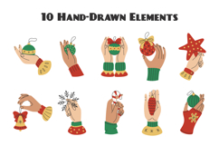 Hands Holding Christmas Ornaments PNG Clipart Product Image 2