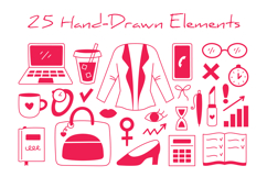 Lady Boss Doodles PNG Clipart Product Image 2