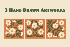 Abstract Daisy Floral Art Set Product Image 2