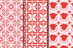 Pink Mediterranean Tiles Seamless Patterns &amp; Digital Papers Product Image 2