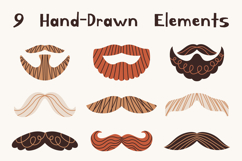 Mustache &amp; Beard PNG Clipart Set Product Image 2