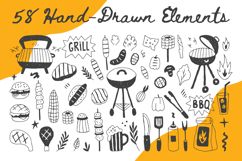 BBQ Grill Party Doodles PNG Clipart Set Product Image 2