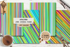 4 Mexican Stripes Junk Journal Pages Serape Printable Set Product Image 1