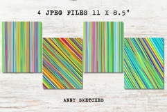 4 Mexican Stripes Junk Journal Pages Serape Printable Set Product Image 2