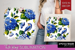 Summer Flowers Tote Bag - Floral Tote Bag PNG Sublimation Product Image 1