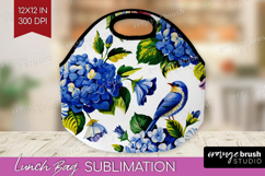 Summer Flowers Lunch Bag - Floral Lunch Bug PNG Sublimation Product Image 1