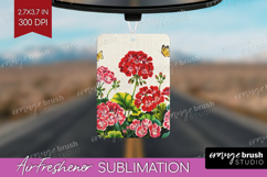 Summer Flowers Air Freshener PNG - Floral PNG Sublimation Product Image 1