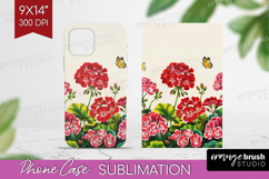 Summer Flowers Phone Case PNG - Floral Case PNG Sublimation Product Image 1