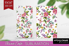 Summer Flowers Phone Case PNG - Floral Case PNG Sublimation Product Image 1
