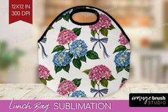 Summer Flowers Lunch Bag - Floral Lunch Bug PNG Sublimation Product Image 1