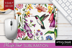 Summer Flowers Mouse Pad Sublimation - Floral Mousepad PNG Product Image 1