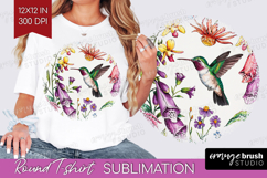 Summer Flowers Round Tshirt Background - Floral PNG Product Image 1