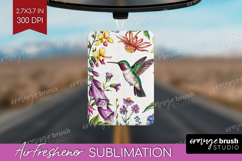 Summer Flowers Air Freshener PNG - Floral PNG Sublimation Product Image 1