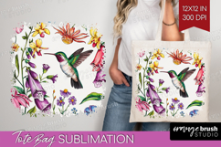 Summer Flowers Tote Bag - Floral Tote Bag PNG Sublimation Product Image 1