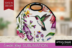 Summer Flowers Lunch Bag - Floral Lunch Bug PNG Sublimation Product Image 1