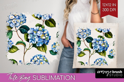 Summer Flowers Tote Bag - Floral Tote Bag PNG Sublimation Product Image 1