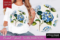 Summer Flowers Round Tshirt Background - Floral PNG Product Image 1