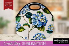 Summer Flowers Lunch Bag - Floral Lunch Bug PNG Sublimation Product Image 1