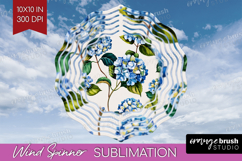 Summer Flowers Wind Spinner Sublimation PNG - Floral Round Product Image 1