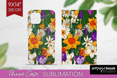 Summer Flowers Phone Case PNG - Floral Case PNG Sublimation Product Image 1